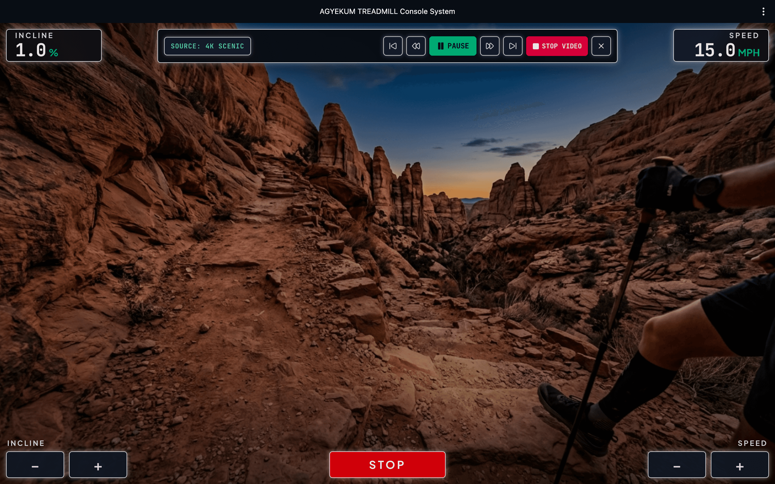 Frontier Universal Treadmill Console screenshot 2
