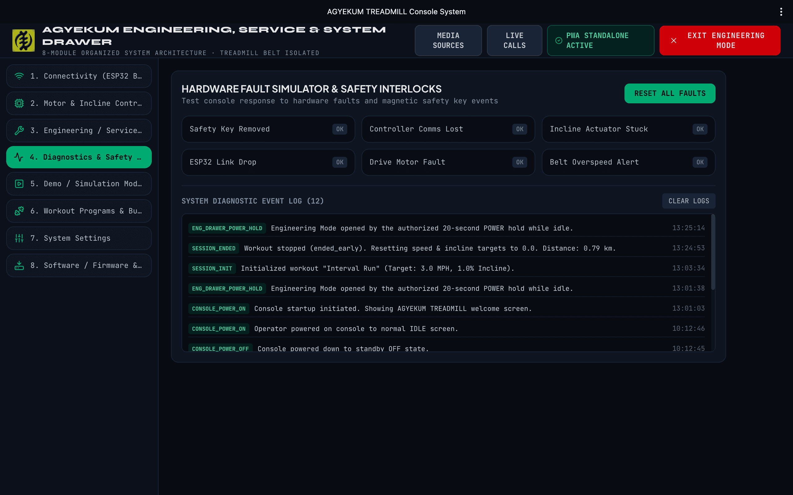 Frontier Universal Treadmill Console screenshot 7