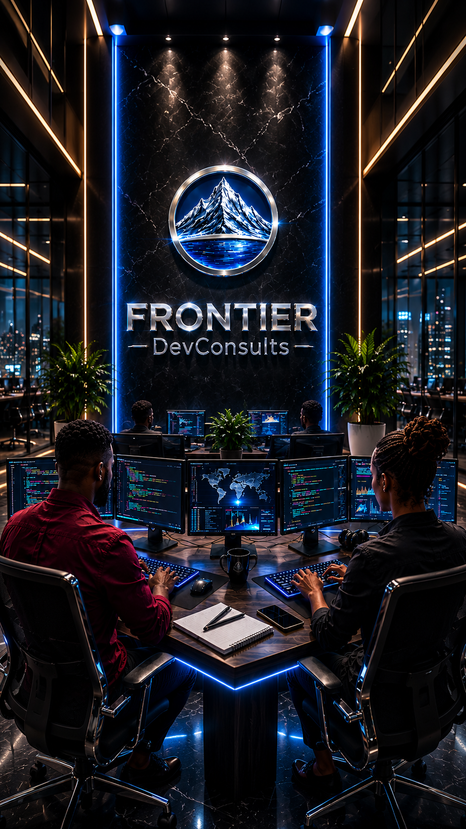 Frontier DevConsults office workspace